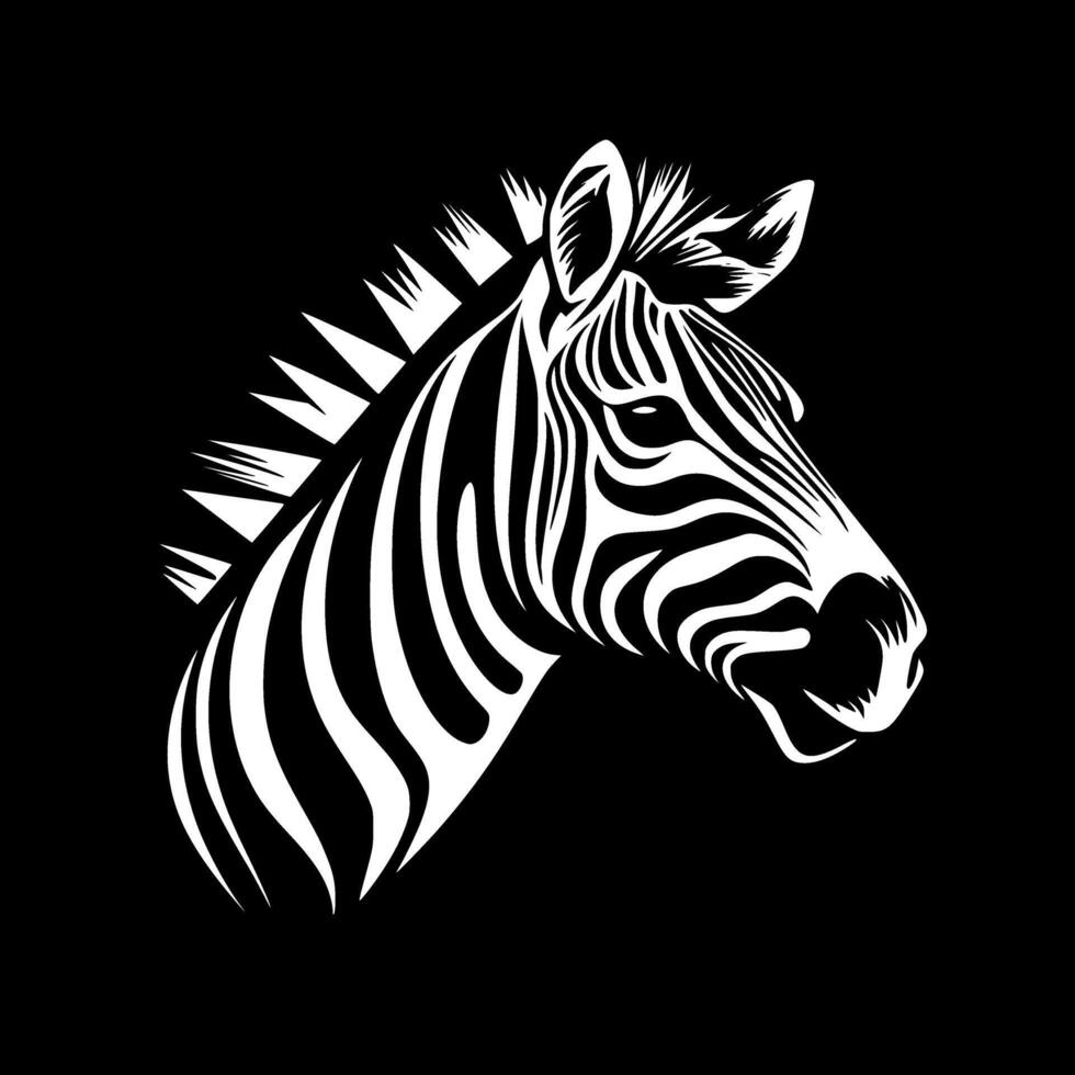 Zebra - Minimalist and Flat Logo - illustration vector