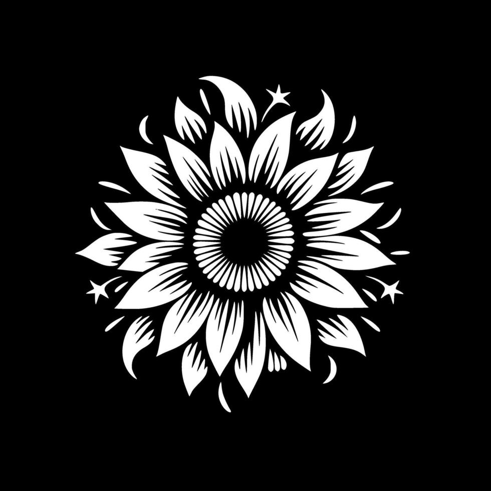 flor, minimalista y sencillo silueta - ilustración vector