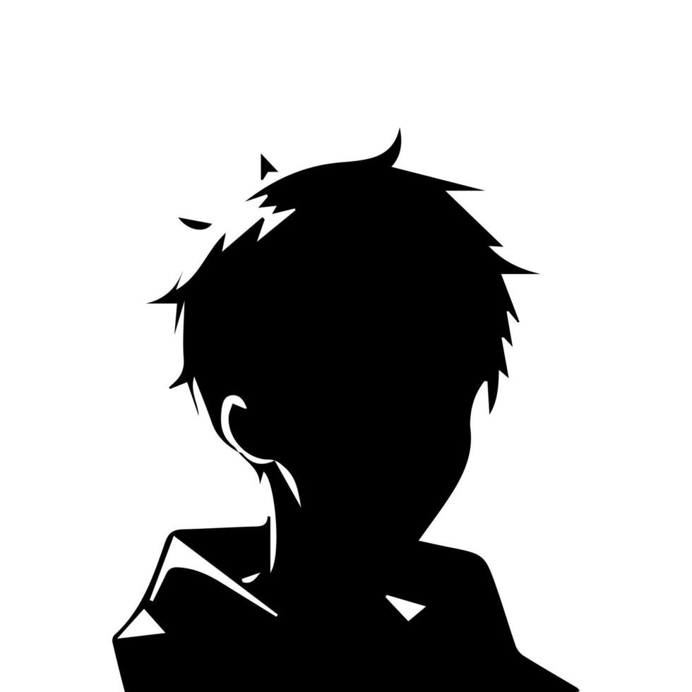 Young man anime style character . Manga Anime Boy Fighter Hair Faces Cartoon face young man anime style character illustration design vector