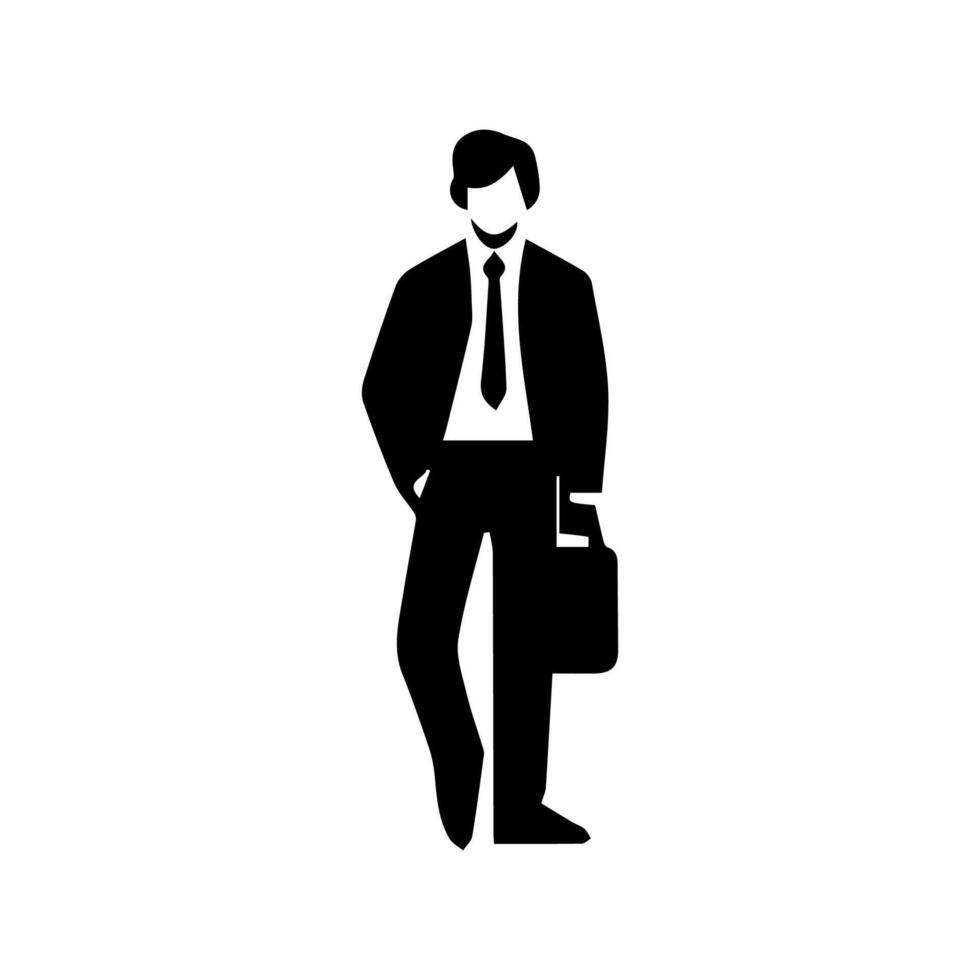 Man walking silhouettes on white background, Lifestyle man vector