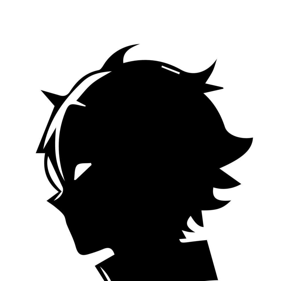 Young man anime style character . Manga Anime Boy Fighter Hair Faces Cartoon face young man anime style character illustration design vector