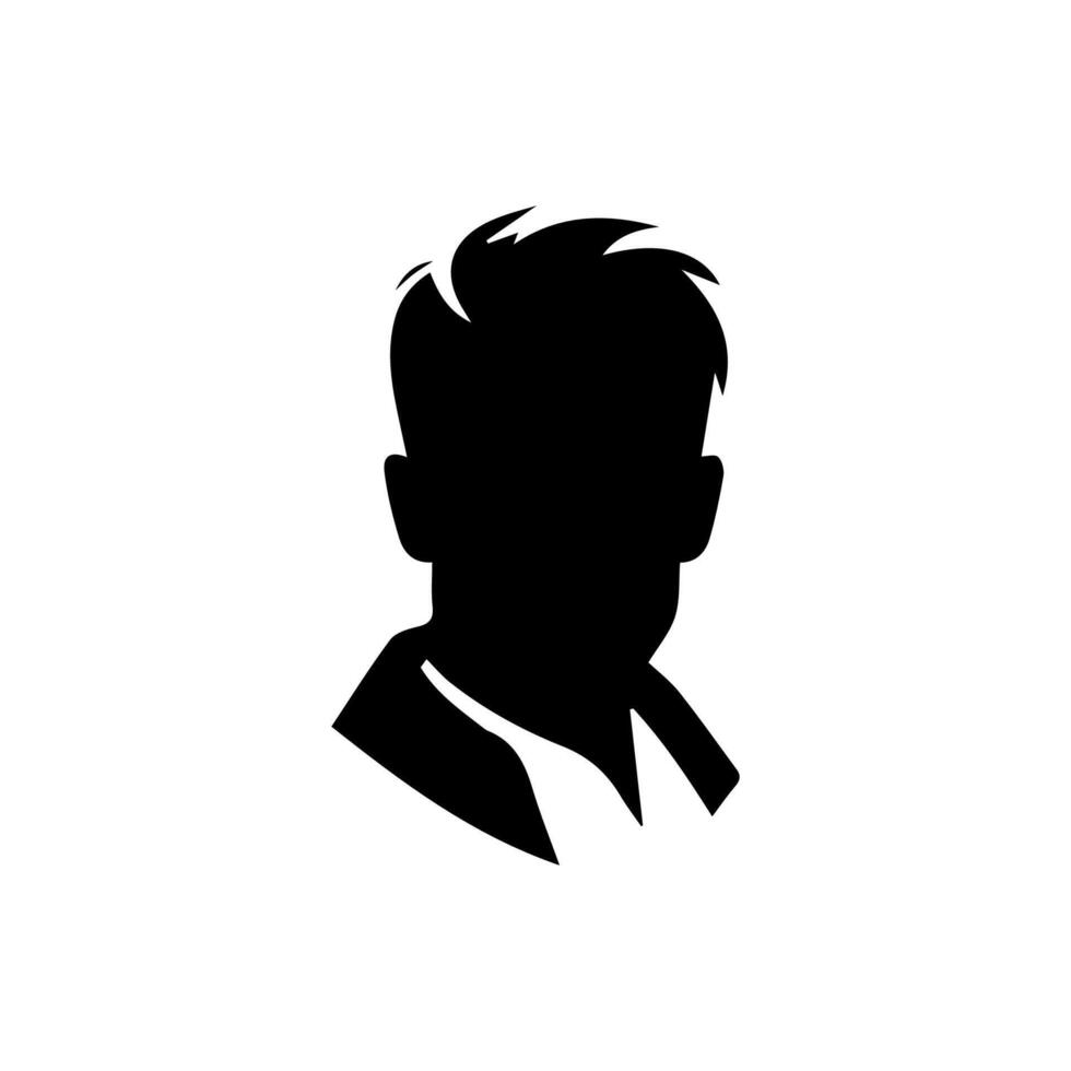 A sleek silhouette profile of a man against a contrasting background vector