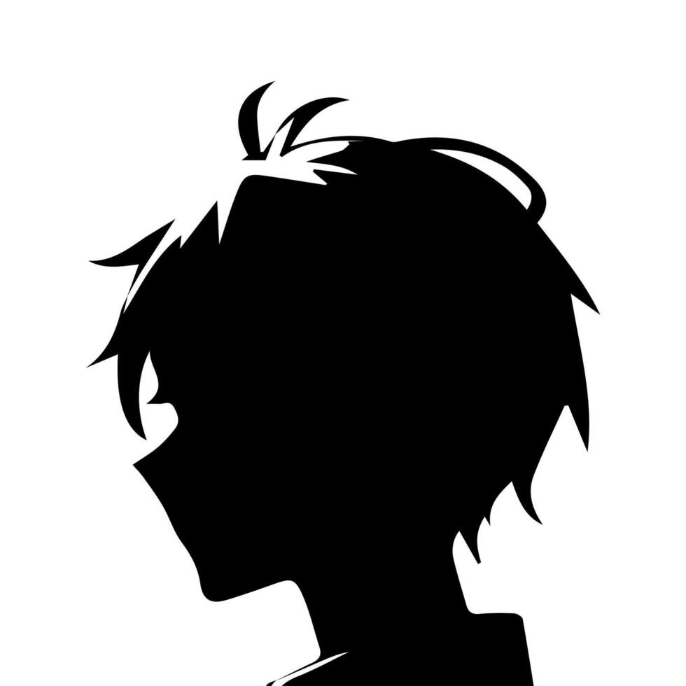 Young man anime style character . Manga Anime Boy Fighter Hair Faces Cartoon face young man anime style character illustration design vector