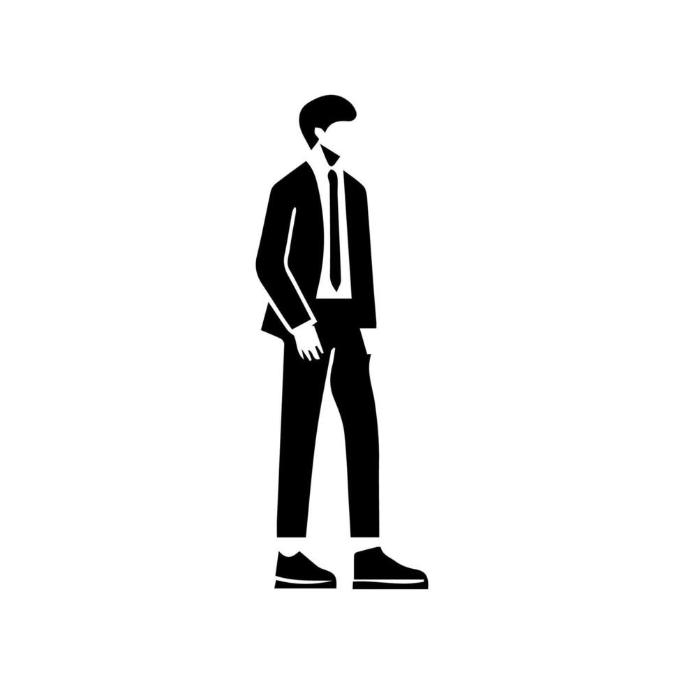 hombre caminando siluetas en blanco fondo, estilo de vida hombre vector