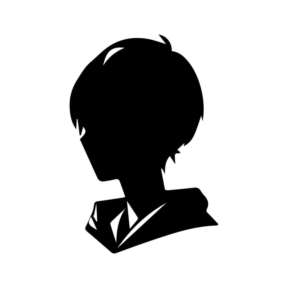 Young man anime style character . Manga Anime Boy Fighter Hair Faces Cartoon face young man anime style character illustration design vector