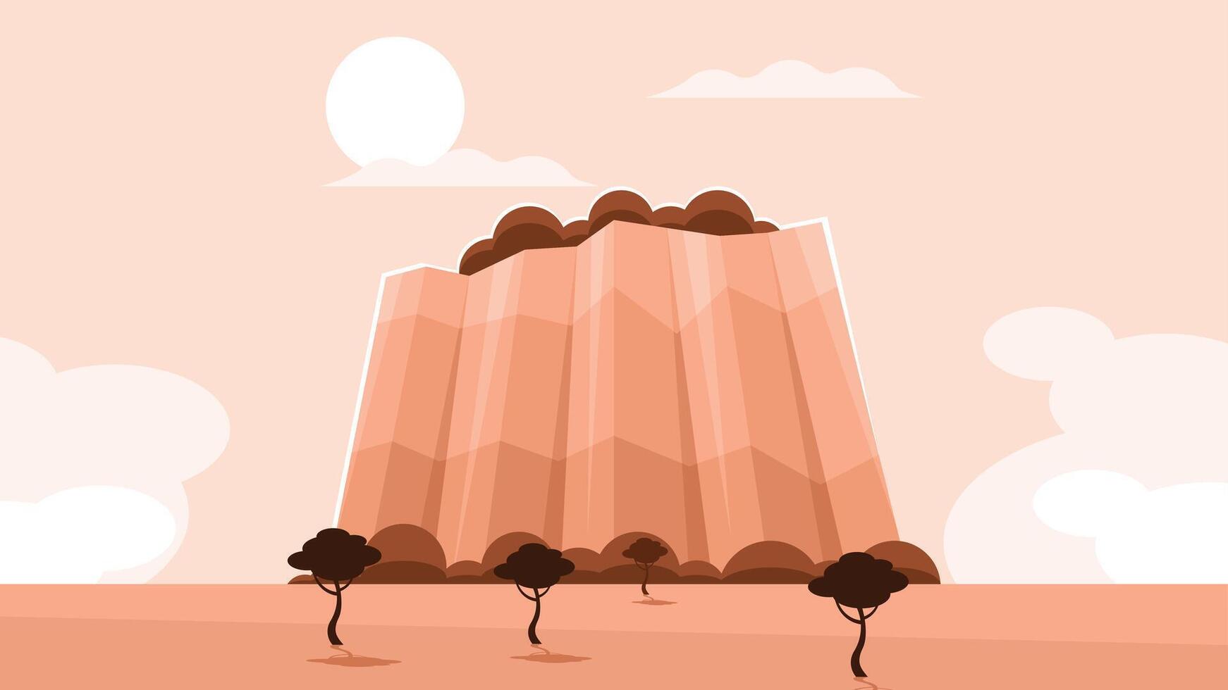 desert mountain american hills abstract background for children book vector