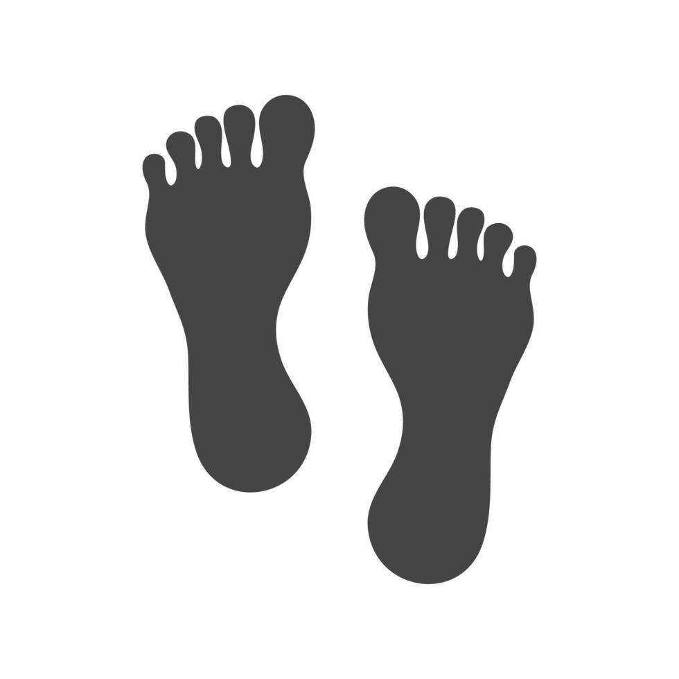humano pie impresión icono. paso, caminar, pista. ilustración vector