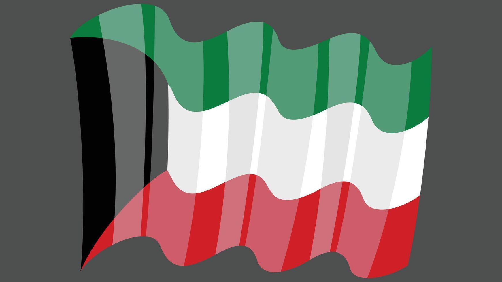 3d style wavy flag of world country illustration vector