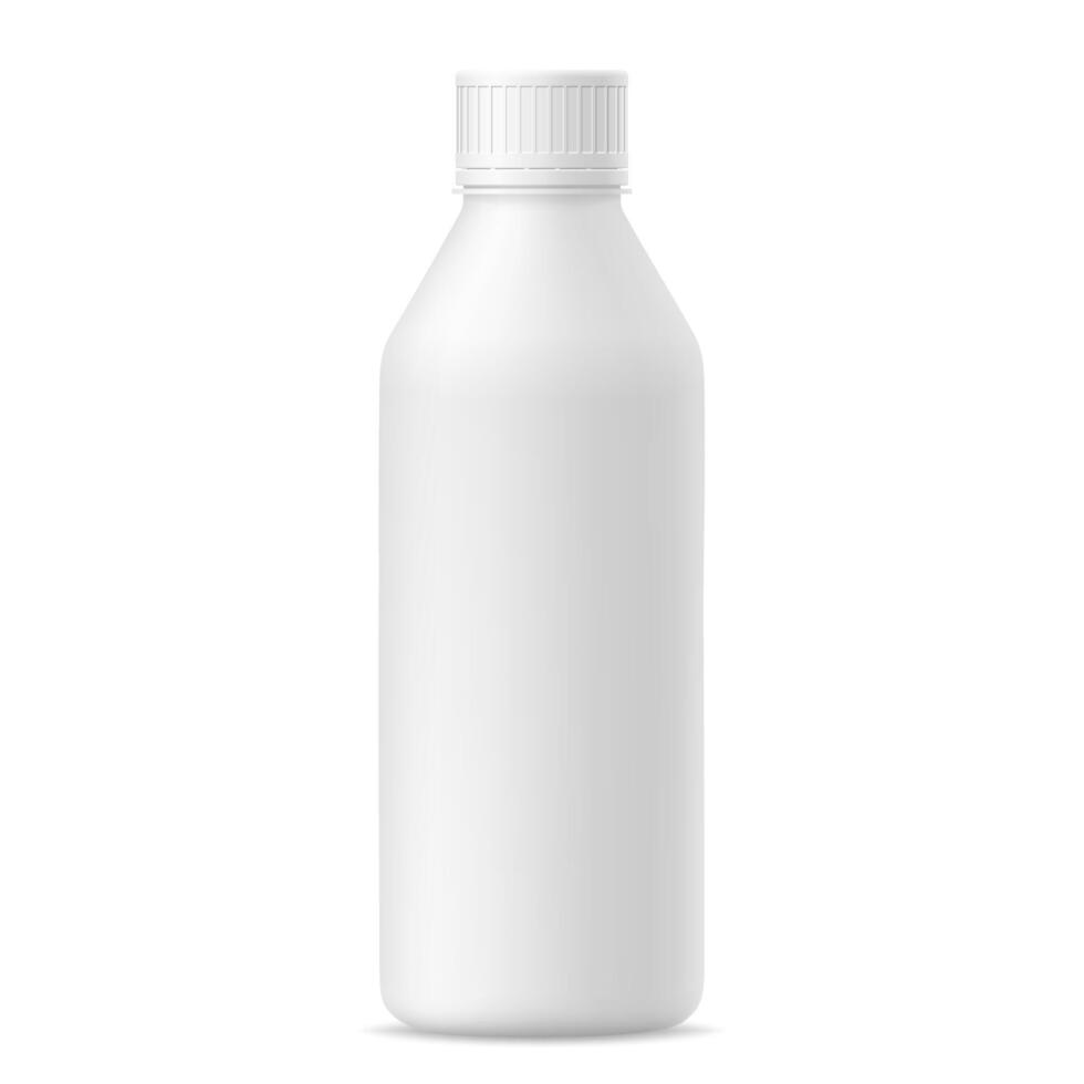 3d mock up of plastic bottle with lid vector