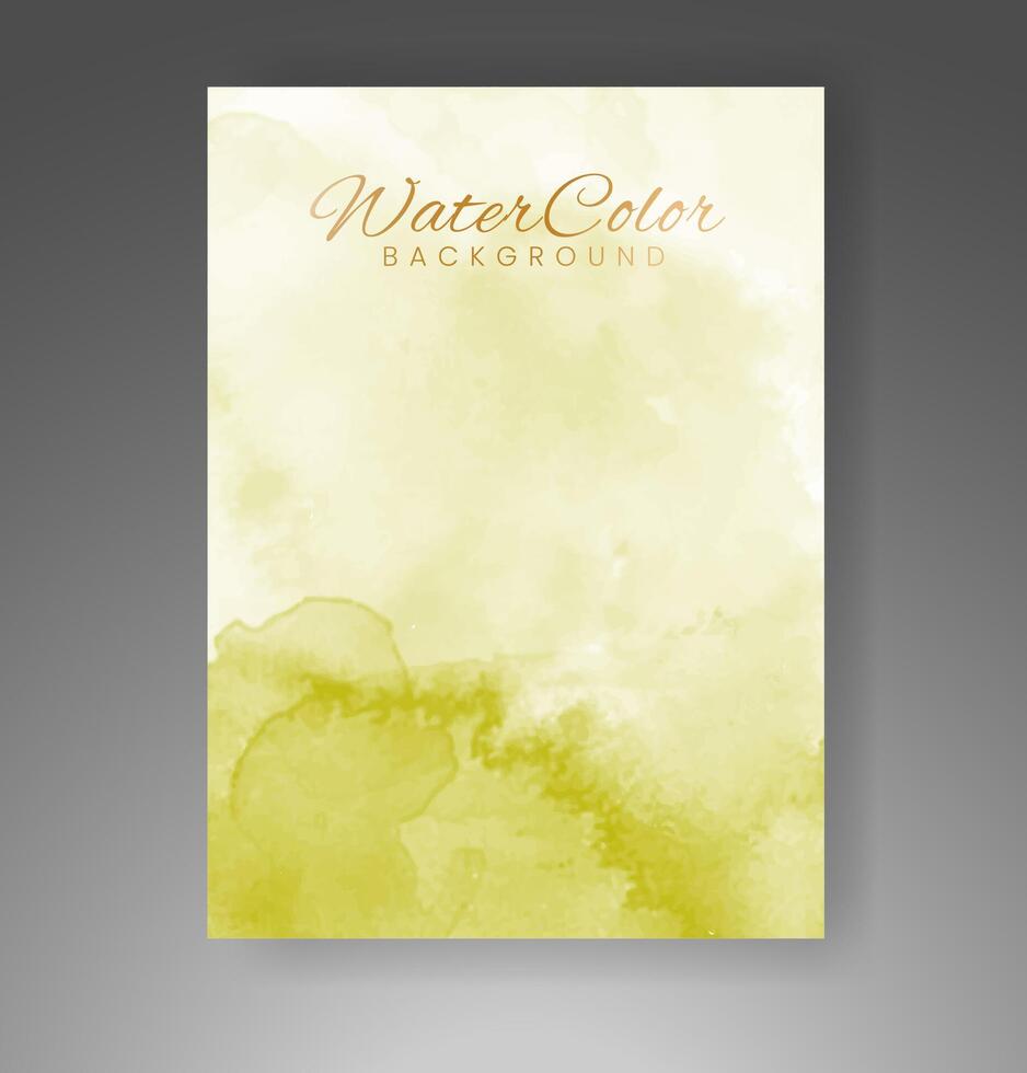 Cover template with watercolor background. Design for your cover, date, postcard, banner, logo. vector