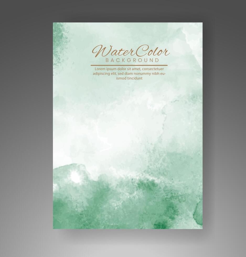 Cover template with watercolor background. Design for your cover, date, postcard, banner, logo. vector