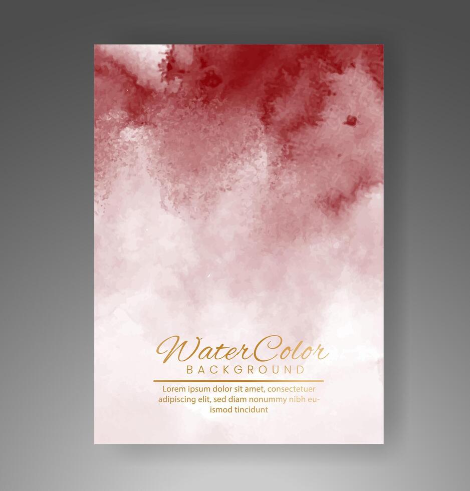 Cover template with watercolor background. Design for your cover, date, postcard, banner, logo. vector