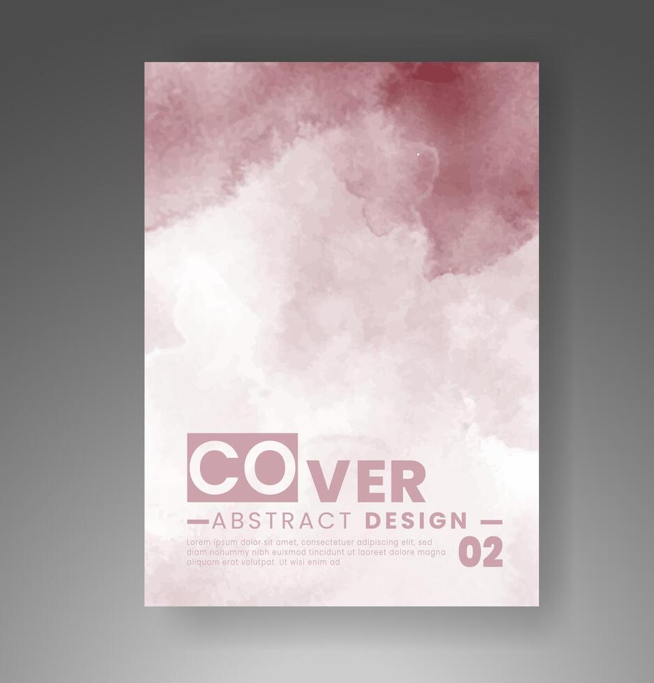 Cover template with watercolor background. Design for your cover, date, postcard, banner, logo. vector