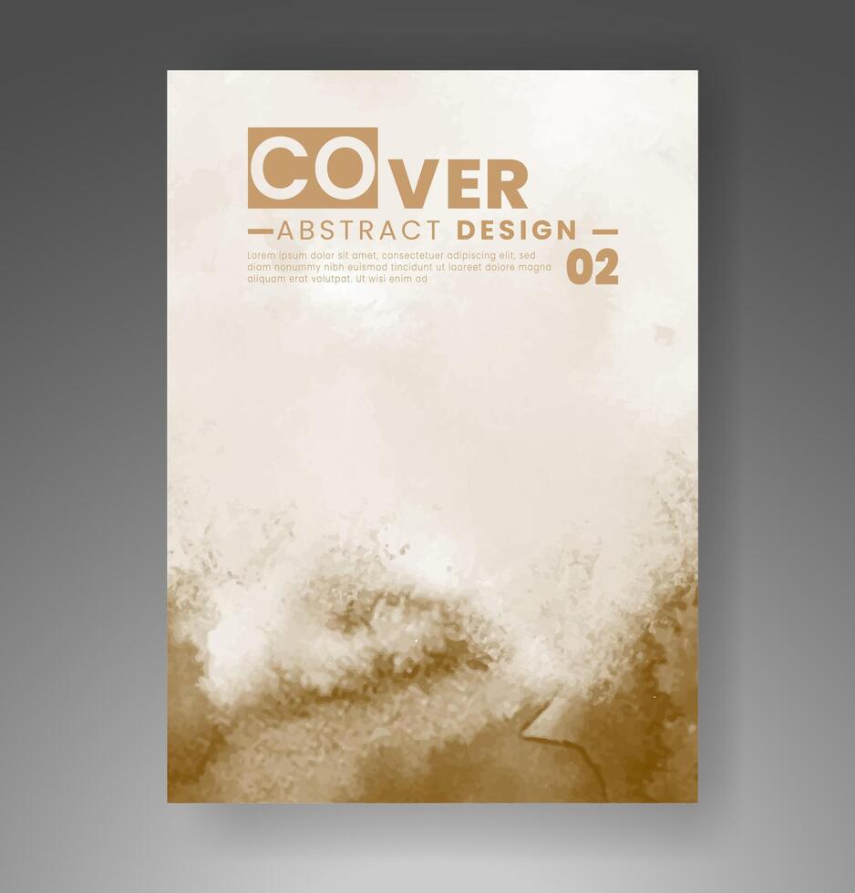 Cover template with watercolor background. Design for your cover, date, postcard, banner, logo. vector