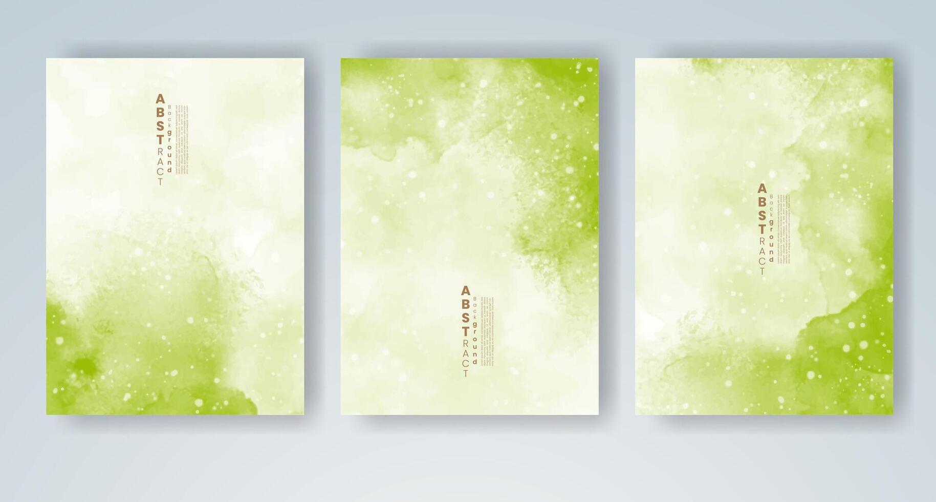 Set of creative hand painted abstract watercolor background. Design for your cover, date, postcard, banner, logo. vector