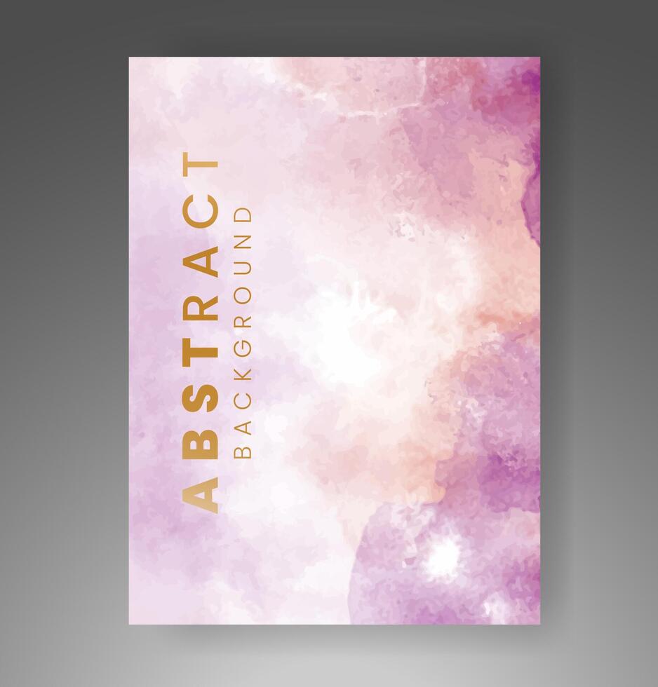 Cover template with watercolor background. Design for your cover, date, postcard, banner, logo. vector