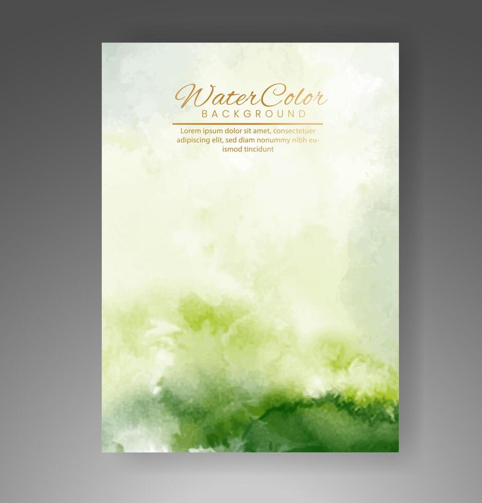 Cover template with watercolor background. Design for your cover, date, postcard, banner, logo. vector