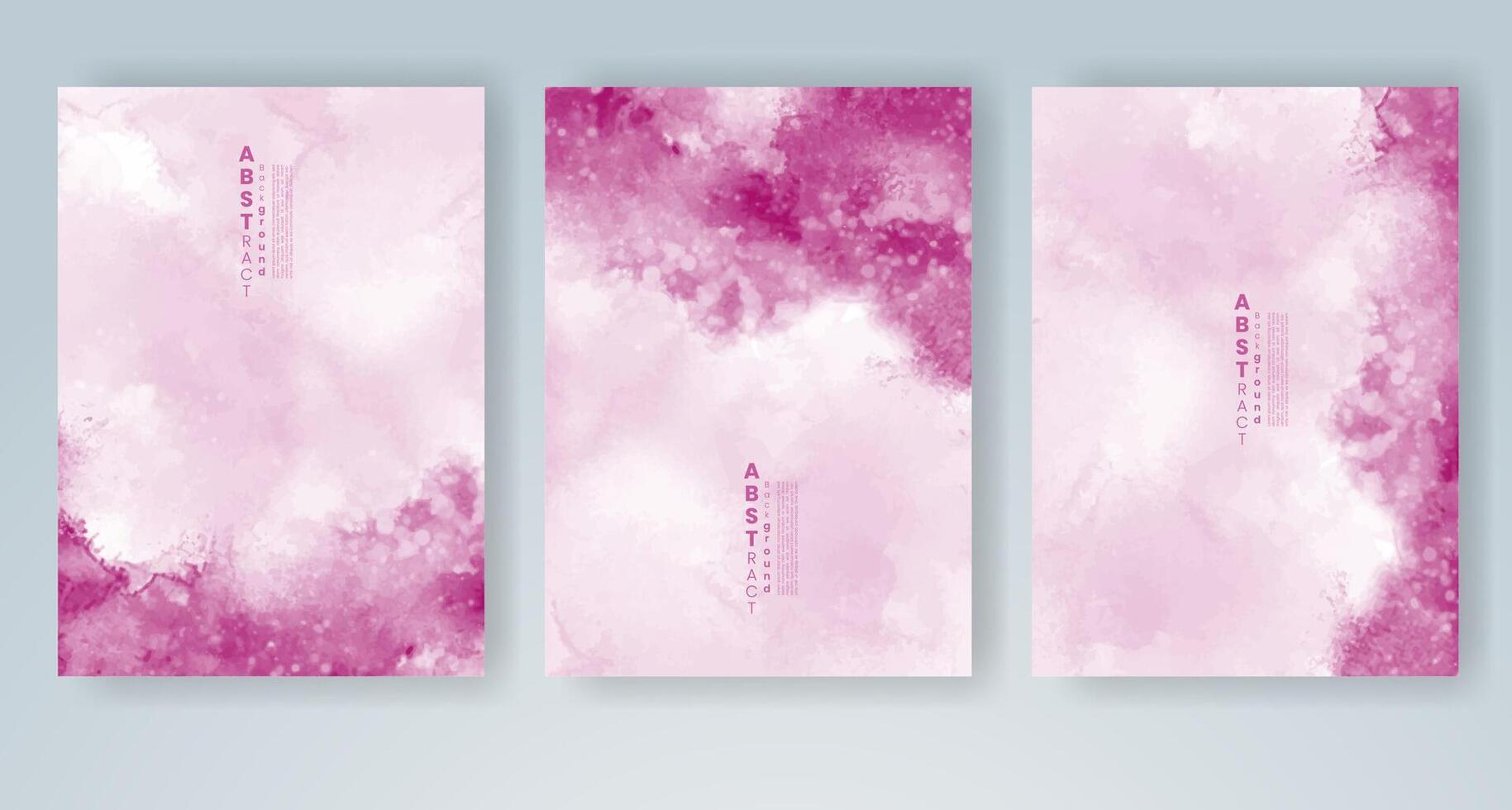 Set of creative hand painted abstract watercolor background. Design for your cover, date, postcard, banner, logo. vector