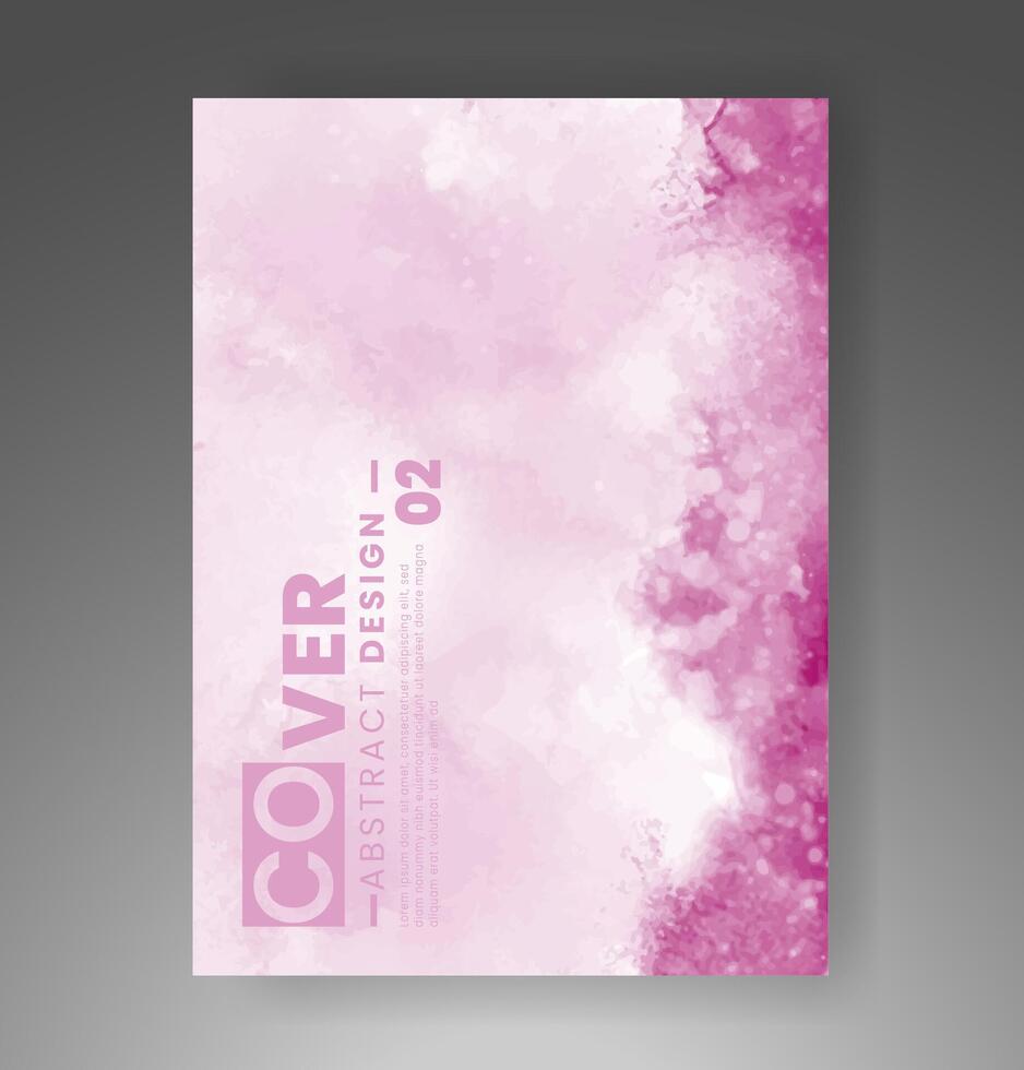 Cards with watercolor background. Design for your cover, date, postcard, banner, logo. vector
