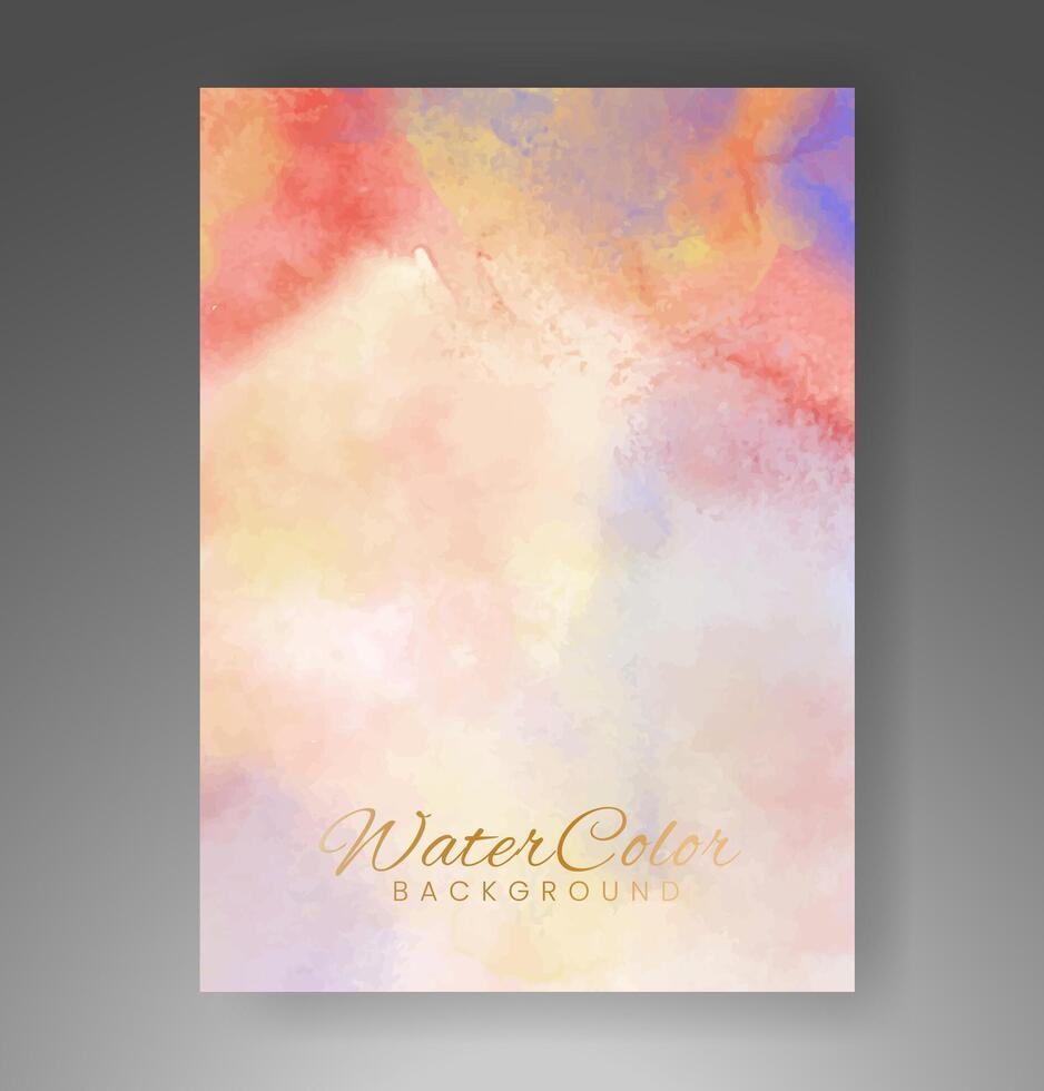 Cards with watercolor background. Design for your cover, date, postcard, banner, logo. vector