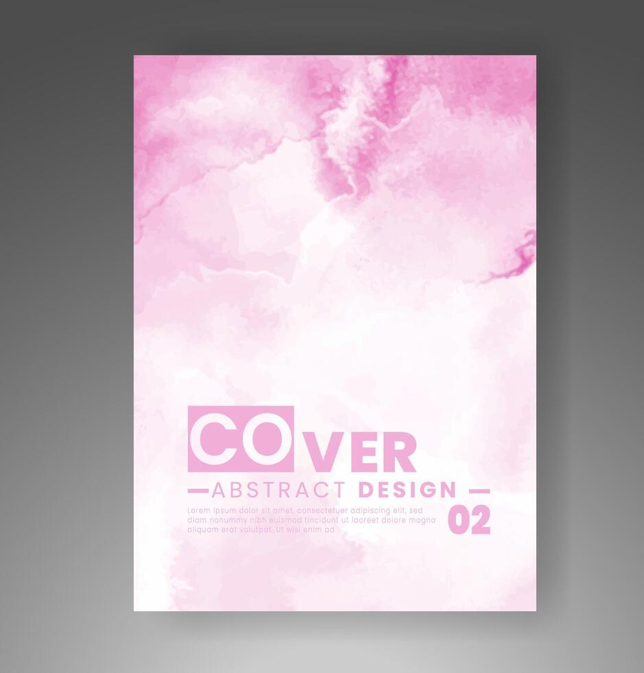 Cover template with watercolor background. Design for your cover, date, postcard, banner, logo. vector