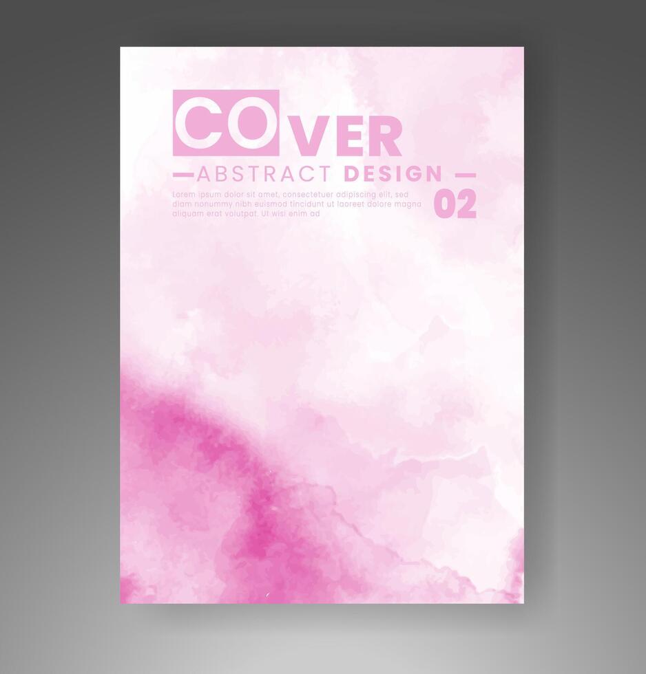 Cover template with watercolor background. Design for your cover, date, postcard, banner, logo. vector