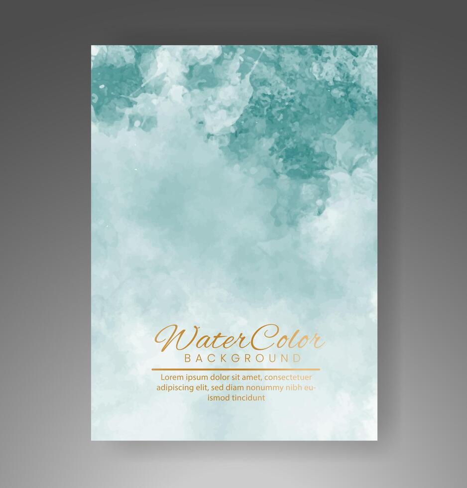 Cover template with watercolor background. Design for your cover, date, postcard, banner, logo. vector