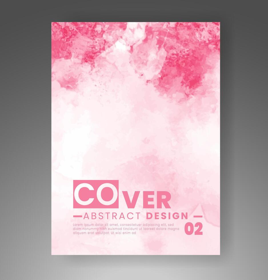 Cover template with watercolor background. Design for your cover, date, postcard, banner, logo. vector