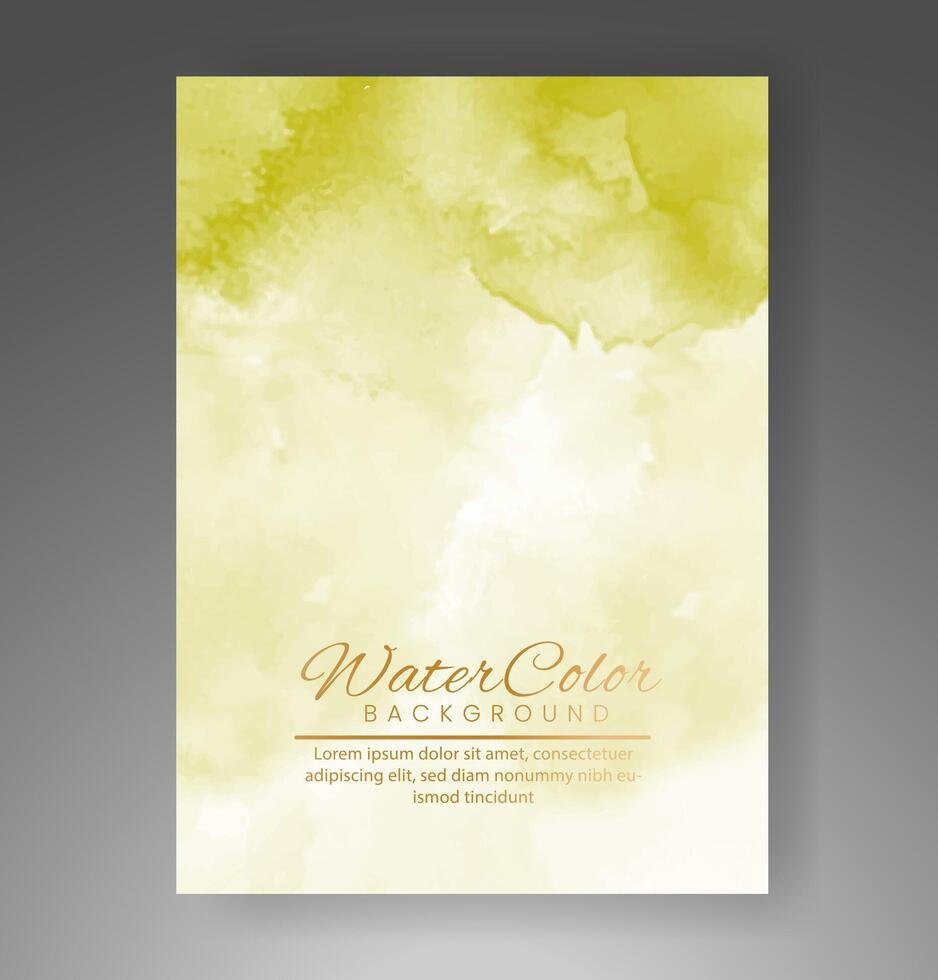 Cover template with watercolor background. Design for your cover, date, postcard, banner, logo. vector