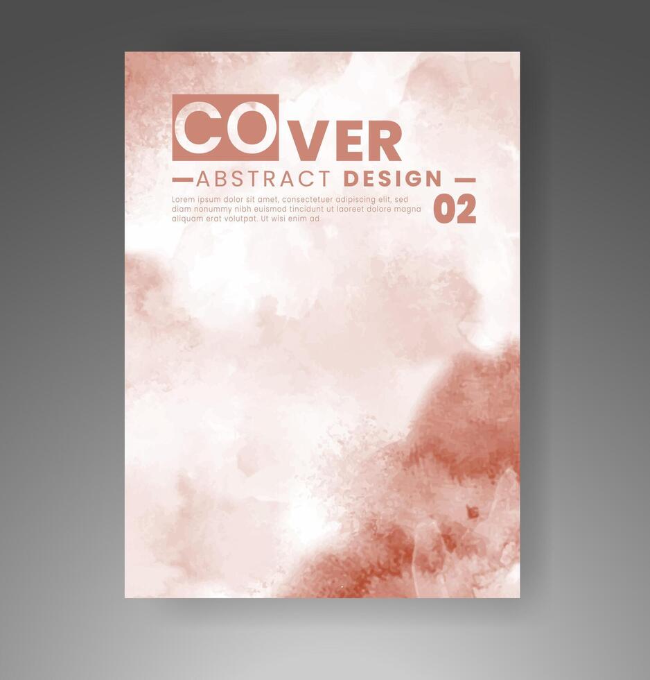 Cover template with watercolor background. Design for your cover, date, postcard, banner, logo. vector