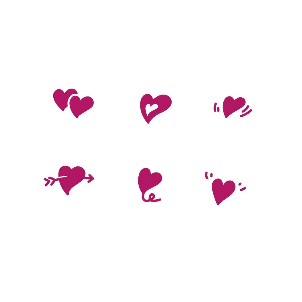 heart hand drawn vector
