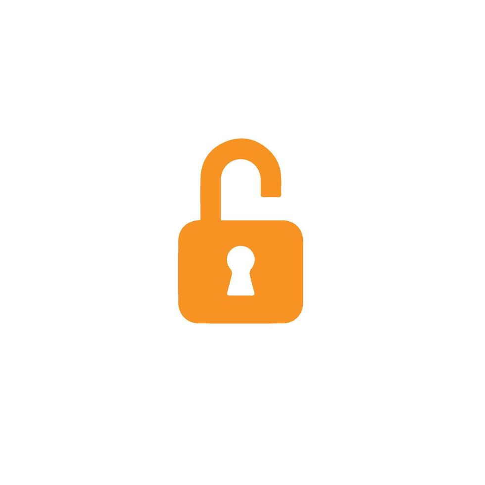 lock open icon vector