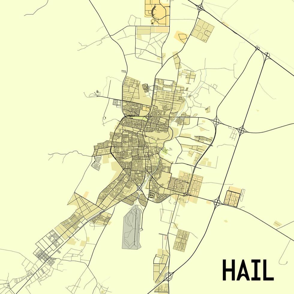 Hail, Saudi Arabia city map vector
