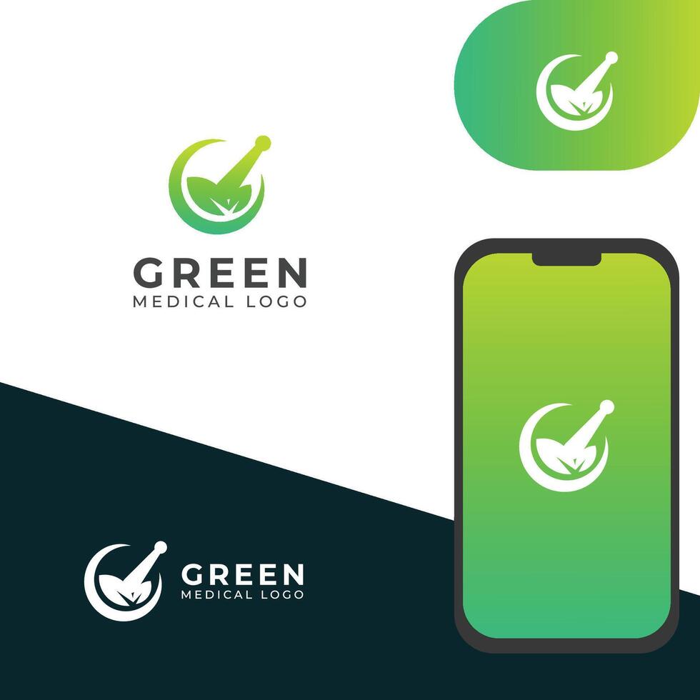 Green Creative Medical logo creative design. vector