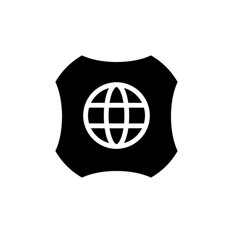 Go to web symbol icon, globe logo vector
