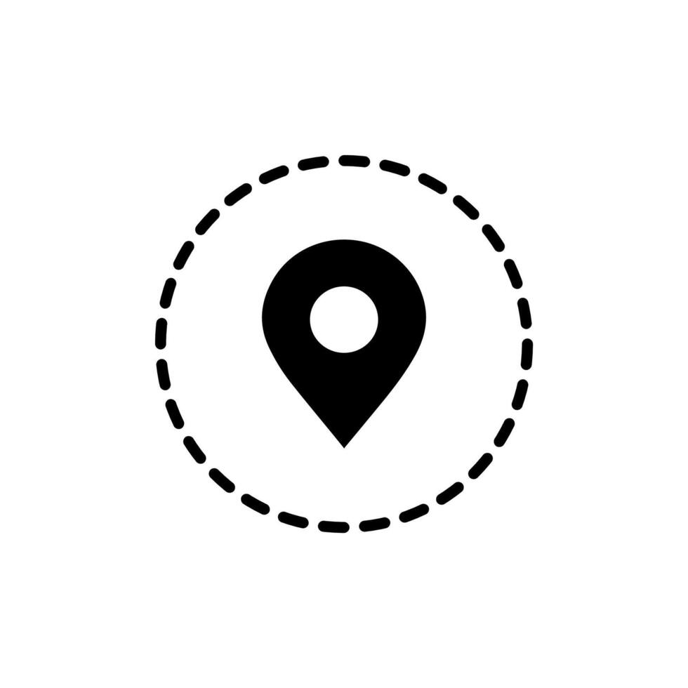 icon of simple forms of point of location vector