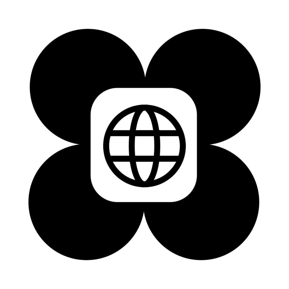 Vamos a web símbolo icono, globo logo vector