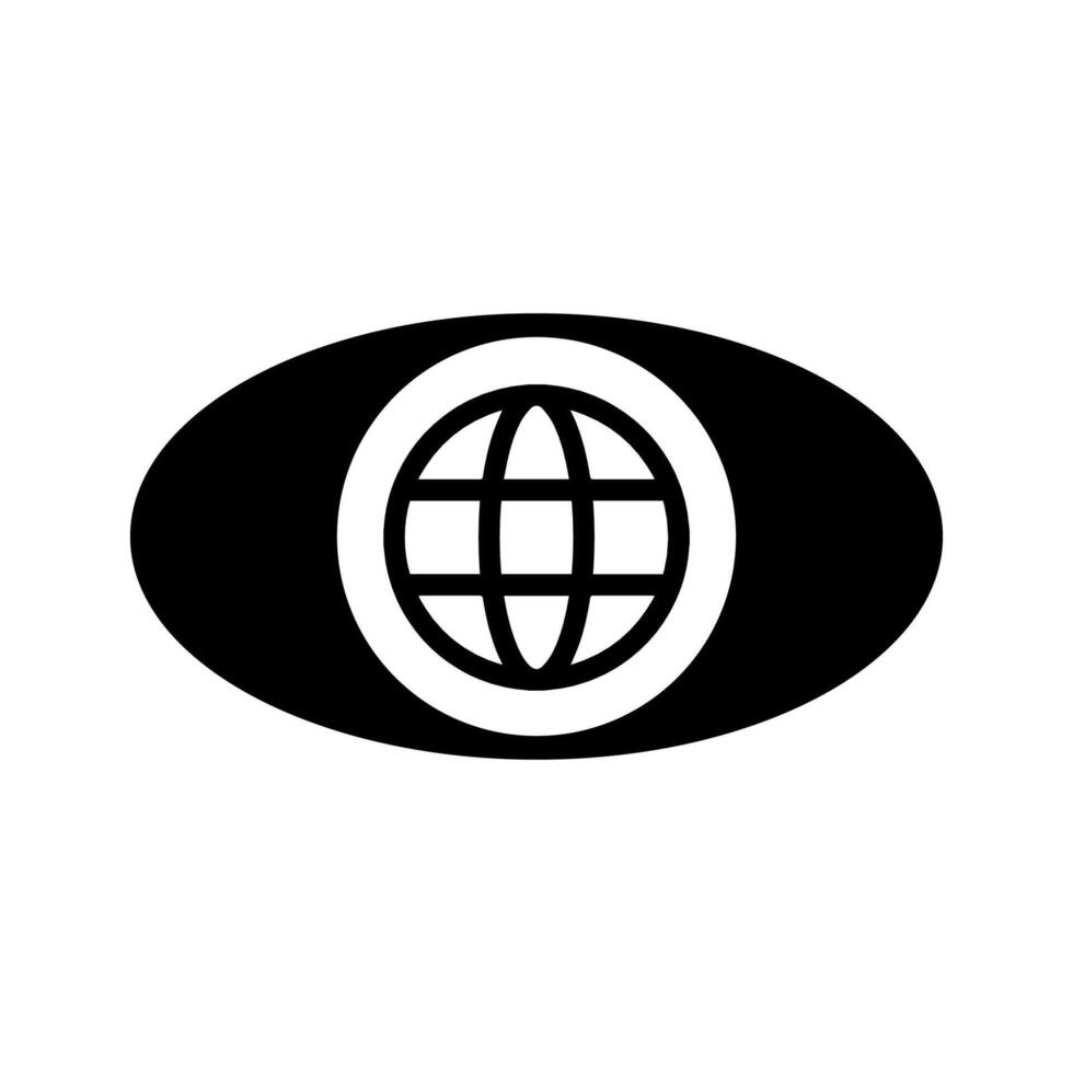 Go to web symbol icon, globe logo vector