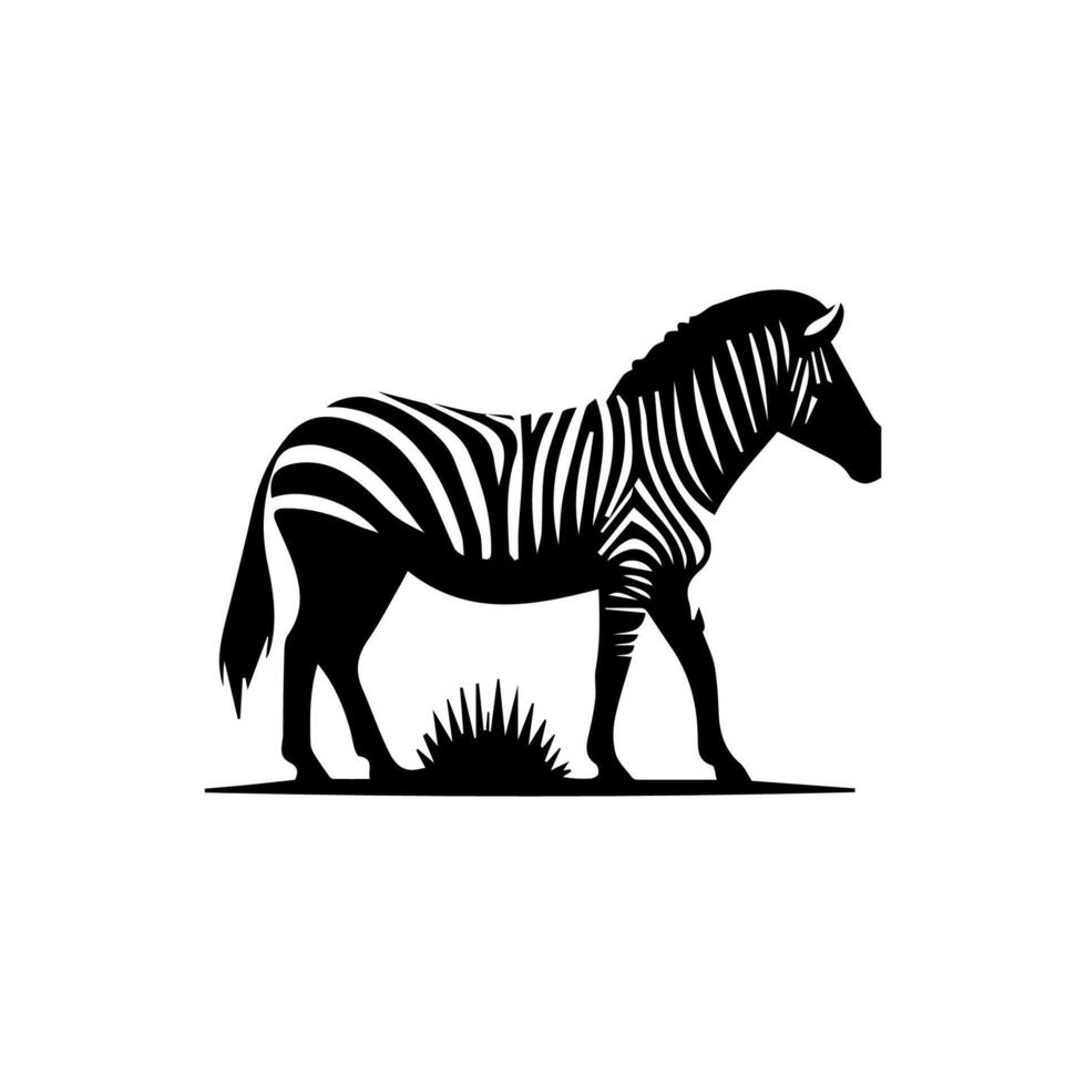 jumping striped African Zebra, hand drawn vector