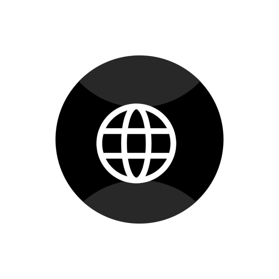 Go to web symbol icon, globe logo vector