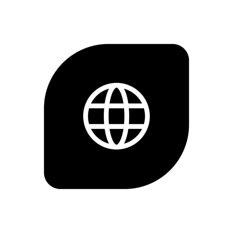 Go to web symbol icon, globe logo vector