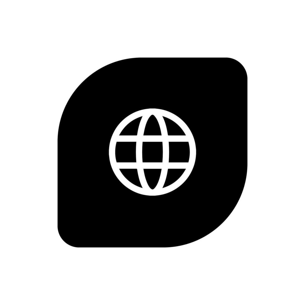 Go to web symbol icon, globe logo vector