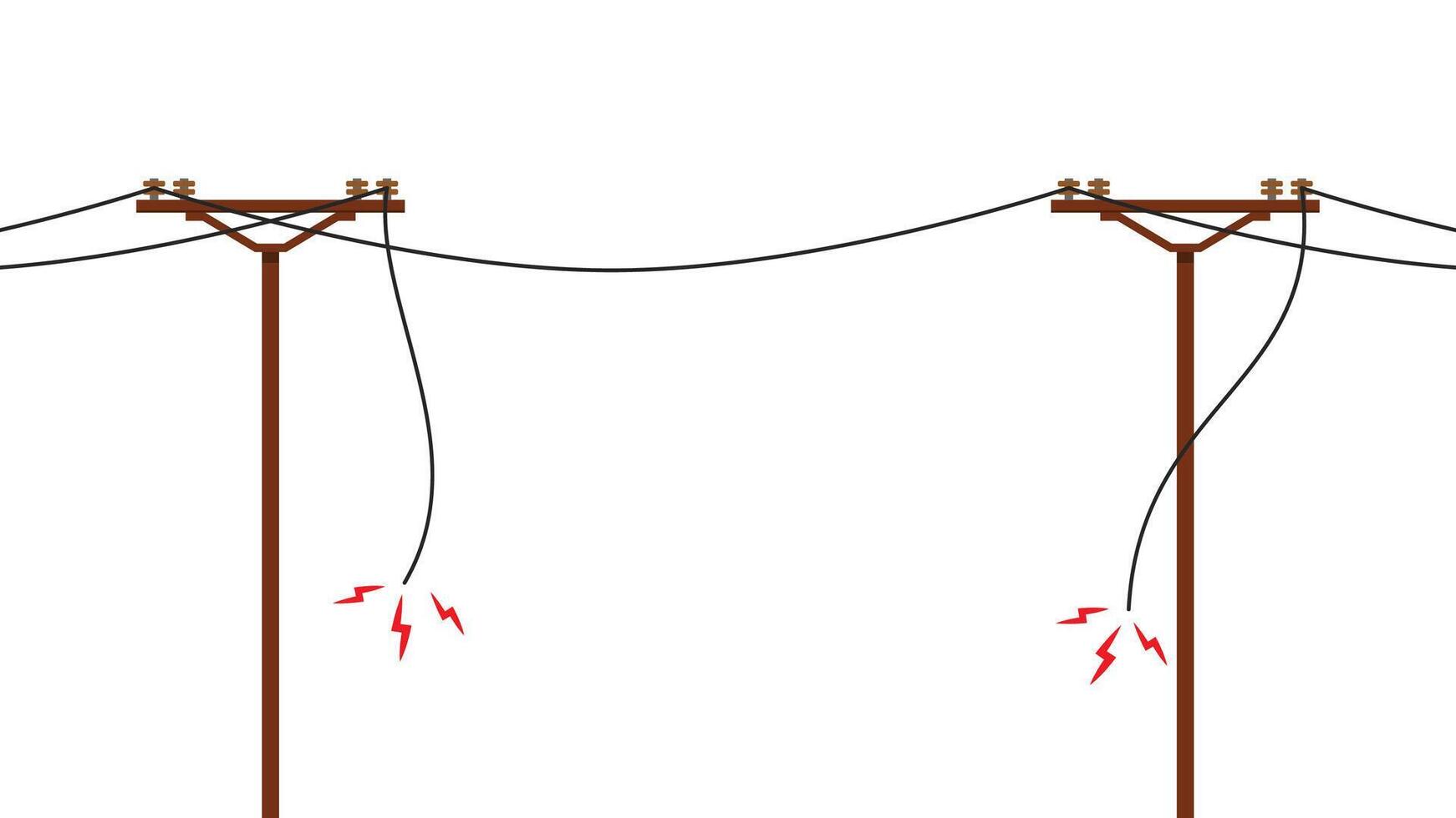 electric pole . electric leakage. wallpaper. free space for text. copy space. vector