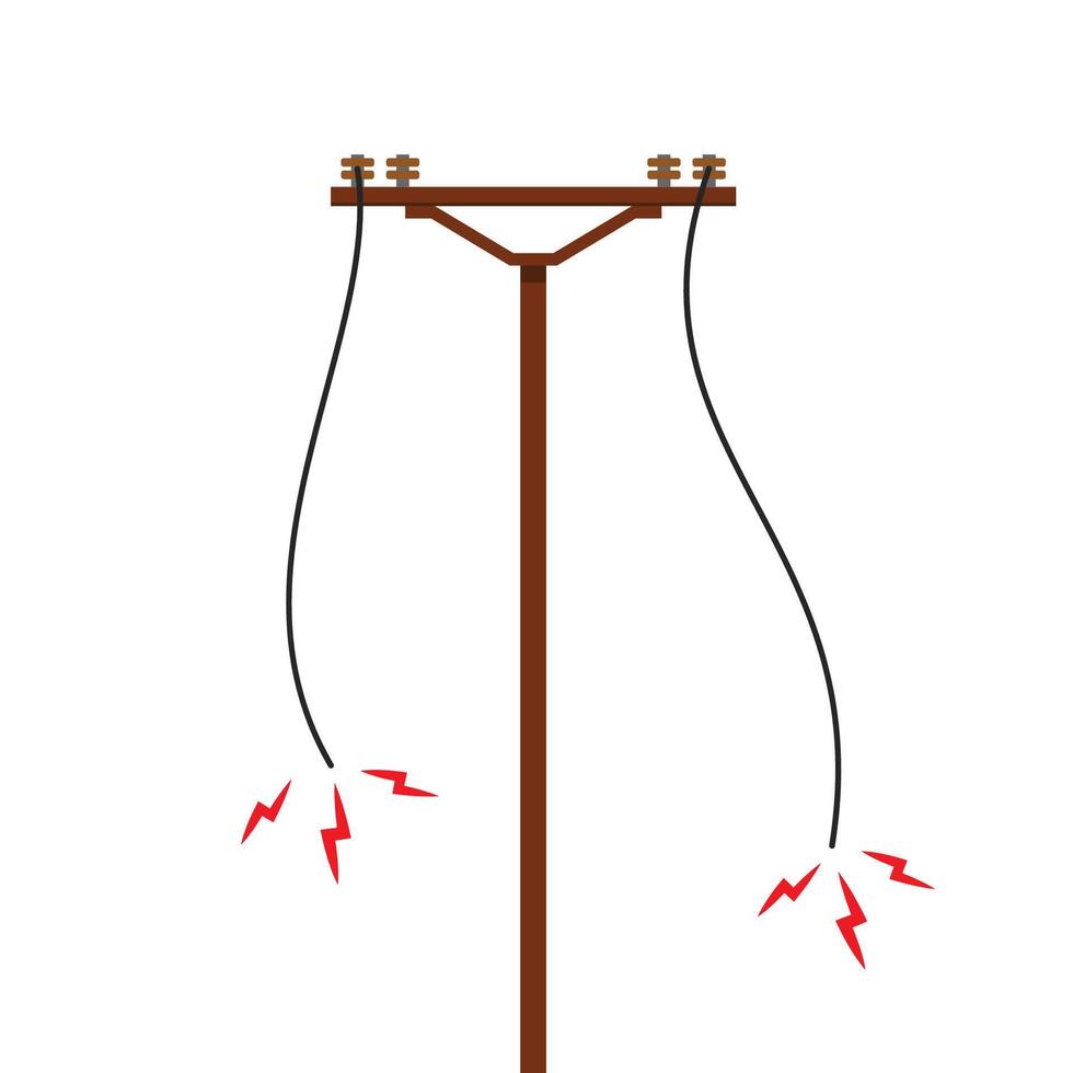 electric pole . electric leakage. wallpaper. free space for text. copy space. vector