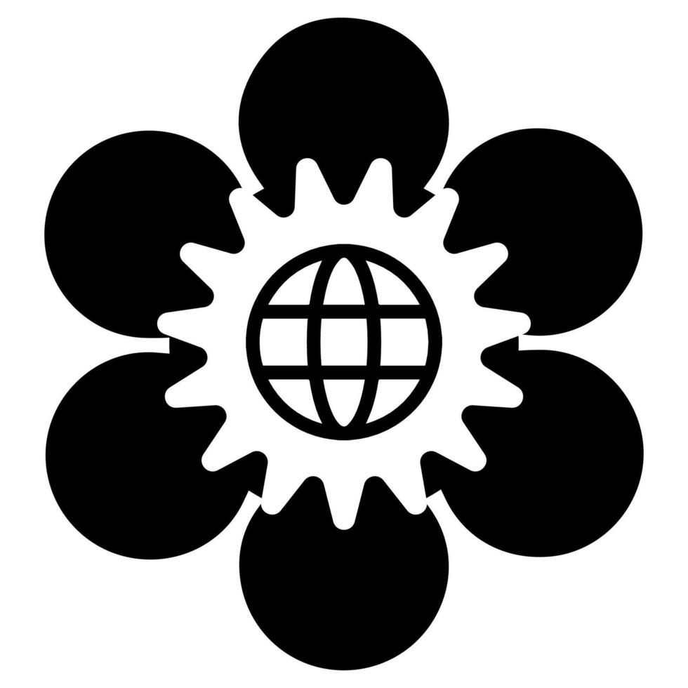 Go to web symbol icon, globe logo vector