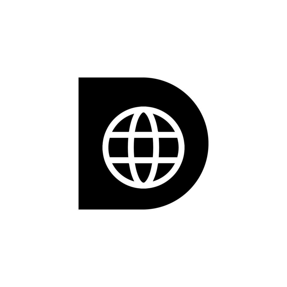 Go to web symbol icon, globe logo vector