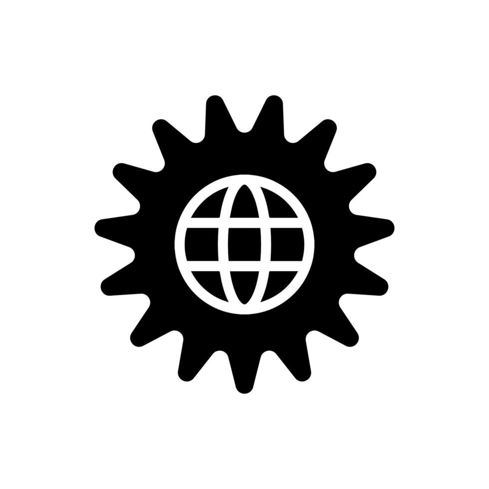 Go to web symbol icon, globe logo vector