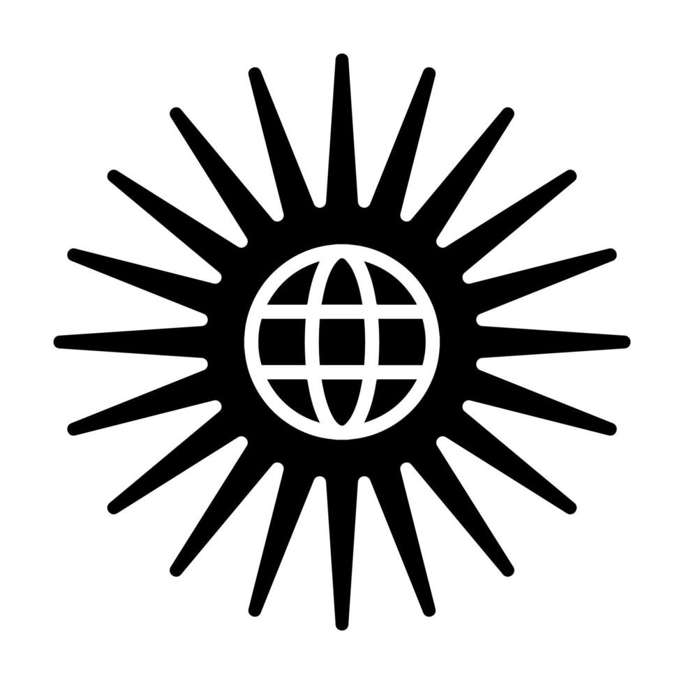 Go to web symbol icon, globe logo vector