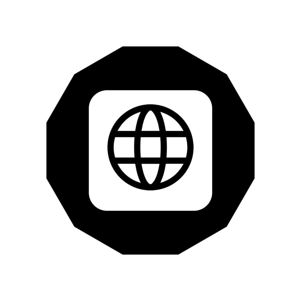 Vamos a web símbolo icono, globo logo vector