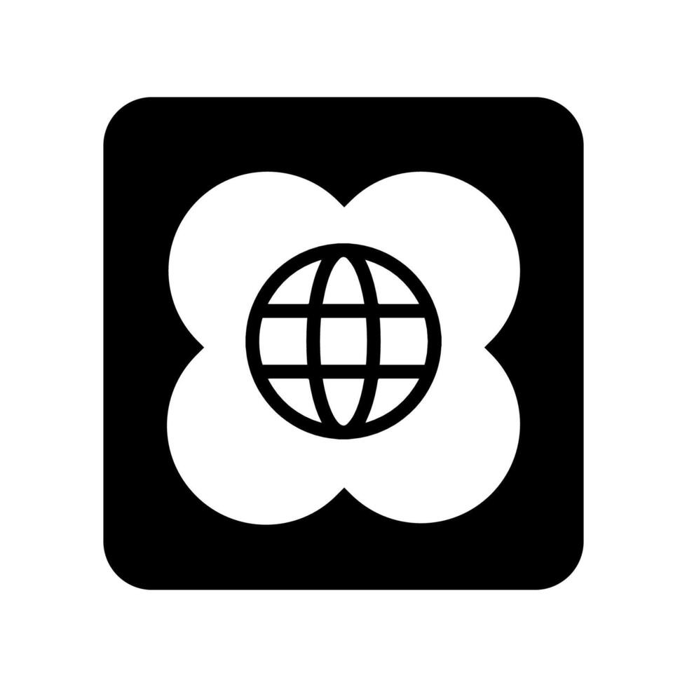 Go to web symbol icon, globe logo vector